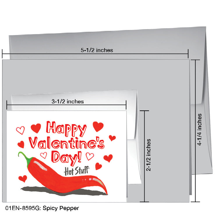 Spicy Pepper, Greeting Card (8595G), Enclosure, www.printedcanvas.com