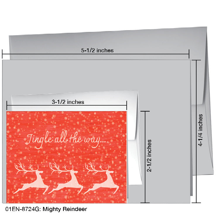 Mighty Reindeer, Greeting Card (8724G), Enclosure, www.printedcanvas.com