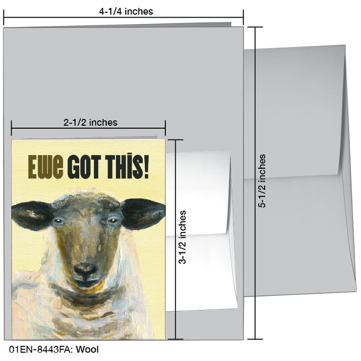 Wool, Greeting Card (8443FA), Enclosure, www.printedcanvas.com