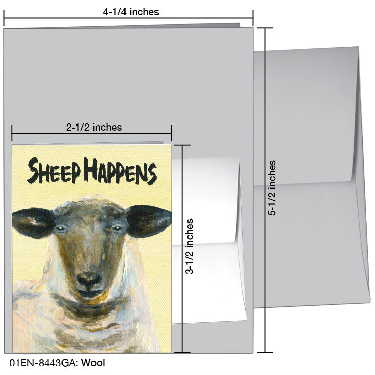 Wool, Greeting Card (8443GA), Enclosure Card, www.printedcanvas.com