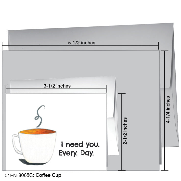 Coffee Cup, Greeting Card (8065C), Enclosure, www.printedcanvas.com