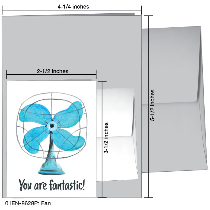 Fan, Greeting Card (8628P), Enclosure, www.printedcanvas.com
