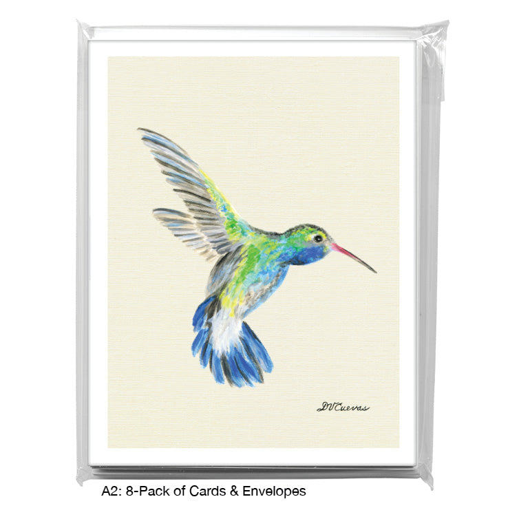 Broad-Billed Hummingbird, Greeting Card (8225B), A2 Card 8-Pack, www.printedcanvas.com