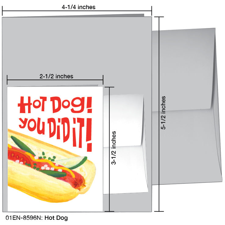Hot Dog, Greeting Card (8596N), Enclosure, www.printedcanvas.com