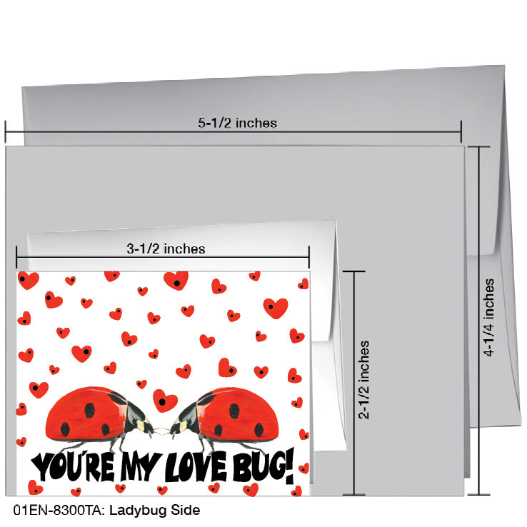 Ladybug Side, Greeting Card (8300TA), Enclosure, www.printedcanvas.com