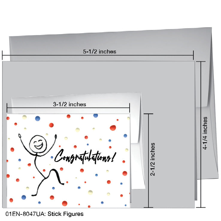 Stick Figures, Greeting Card (8047UA), Enclosure, www.printedcanvas.com