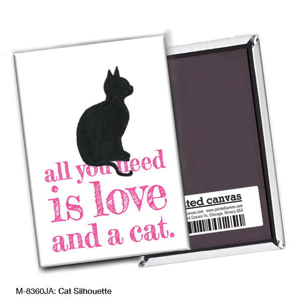 Cat Silhouette, Magnet (M-8360JA), front, printedcanvas.com