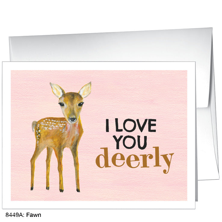 Fawn, Greeting Card (8449C), Front, www.printedcanvas.com