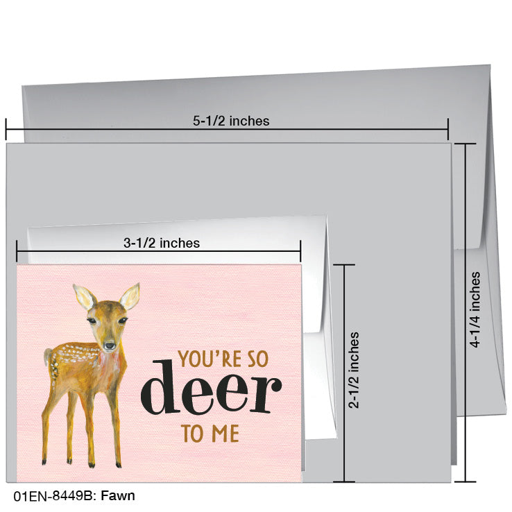 Fawn, Greeting Card (8449B), Enclosure, www.printedcanvas.com