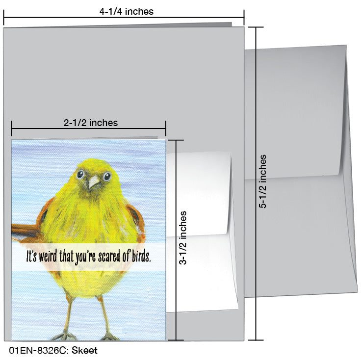 Skeet, Greeting Card (8326C), Enclosure, www.printedcanvas.com