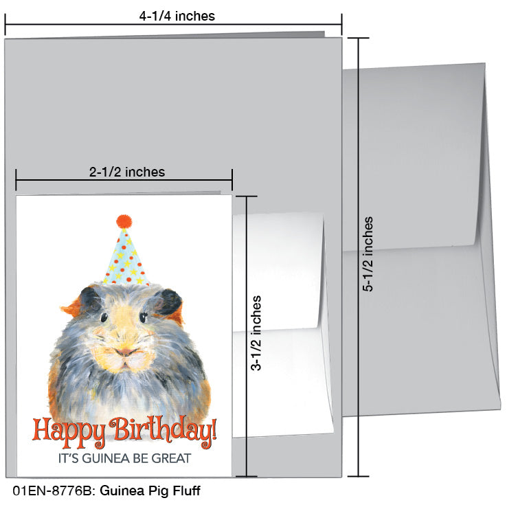 Guinea Pig Fluff, Greeting Card (8776B), Enclosure, www.printedcanvas.com
