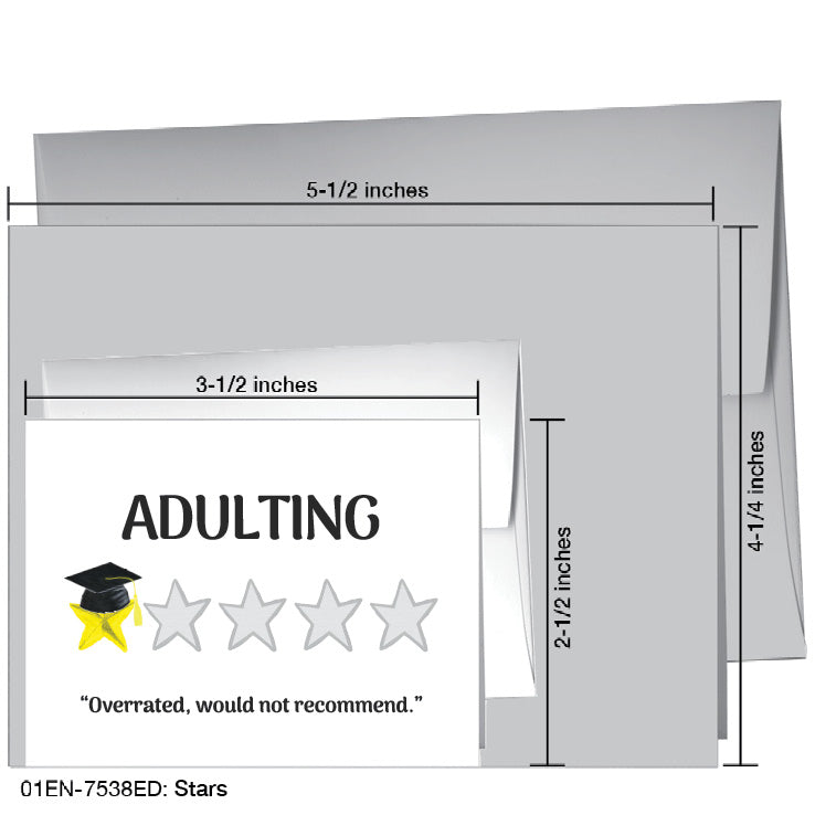 Stars, Greeting Card (7538ED), Enclosure, www.printedcanvas.com