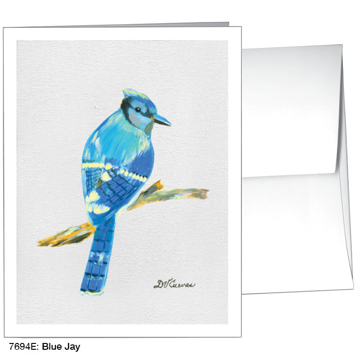 Blue Jay, Greeting Card (7694E), A2 Card Front, www.printedcanvas.com