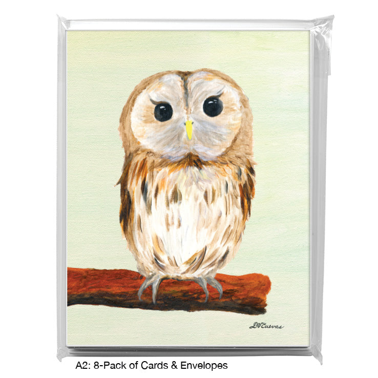 Owl Eyes, Greeting Card (8040P), A2 Card 8-Pack, www.printedcanvas.com