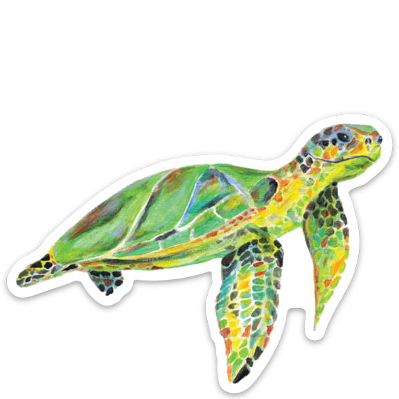 Turtle Hawksbill, Sticker (8742A) - Printed Canvas