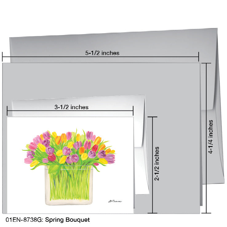 Spring Bouquet, Greeting Card (8738G), Enclosure, www.printedcanvas.com