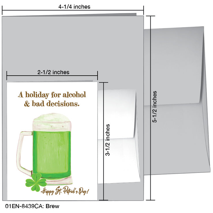 Brew, Greeting Card (8439CA), Enclosure, www.printedcanvas.com