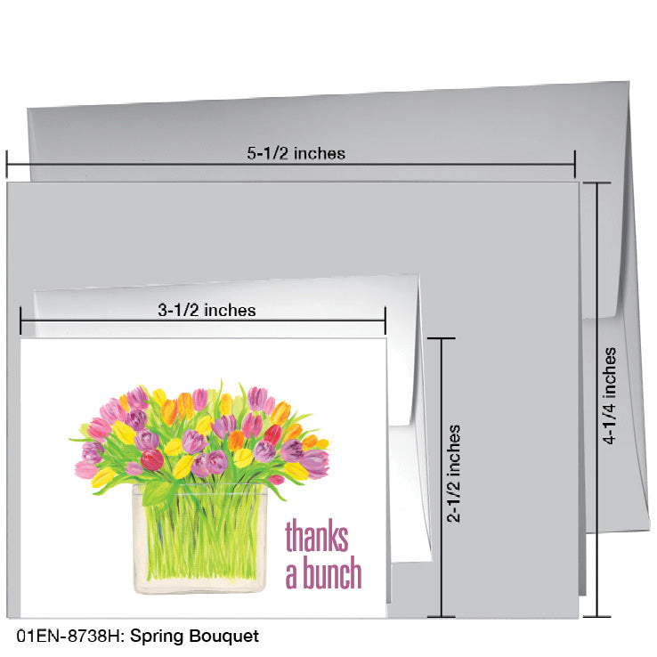 Spring Bouquet, Greeting Card (8738H), Enclosure Card, www.printedcanvas.com