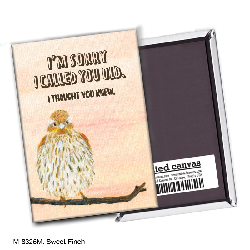 Sweet Finch, Magnet (M-8325M), front, printedcanvas.com