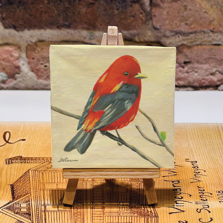 Scarlet Tenager, Mini Artwork (MA-7697E) - Printed Canvas