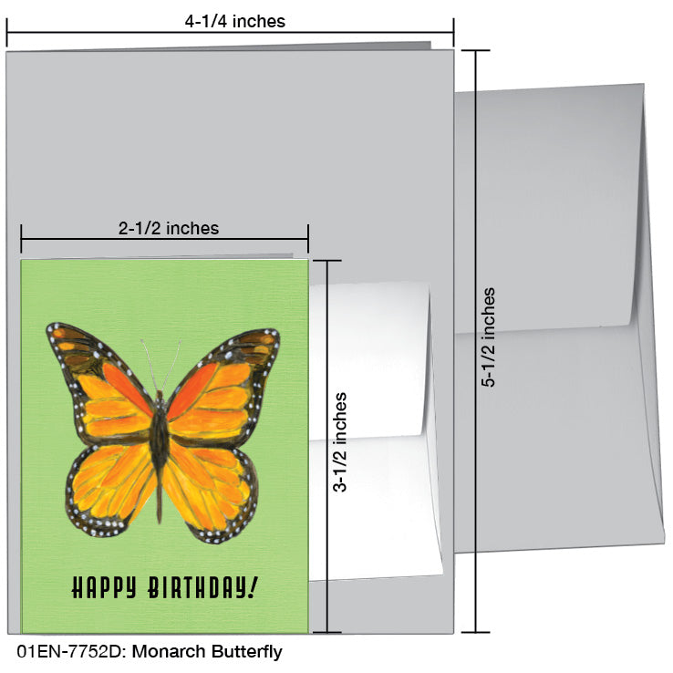 Monarch Butterfly, Greeting Card (7752D), Enclosure, www.printedcanvas.com