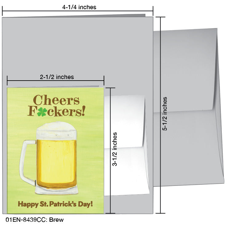 Brew, Greeting Card (8439CC), Enclosure, www.printedcanvas.com
