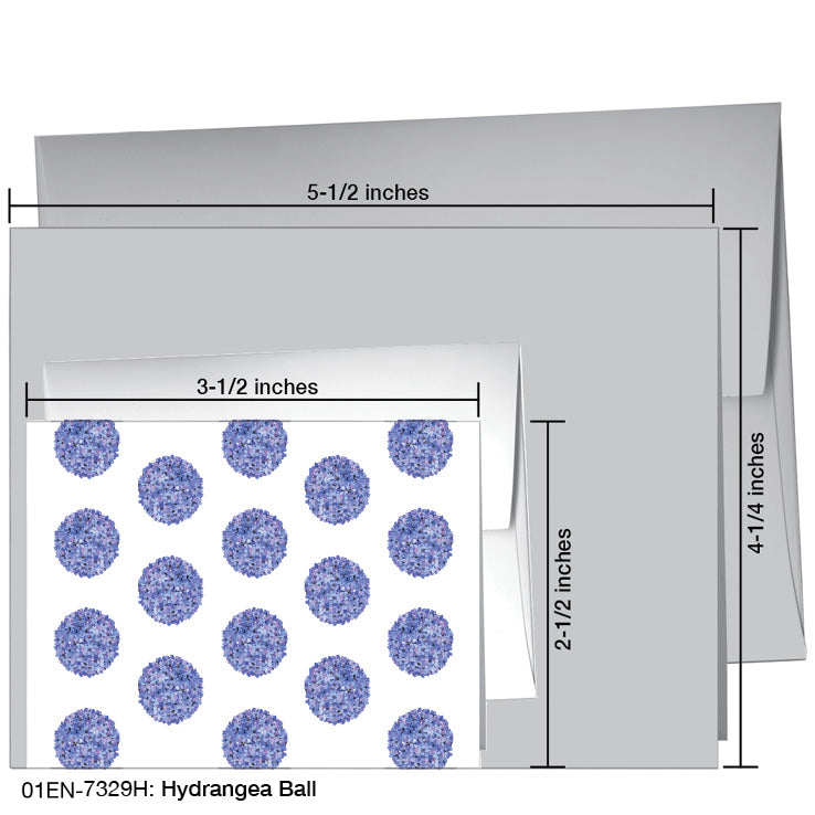 Hydrangea Ball, Greeting Card (7329H), Enclosure, www.printedcanvas.com