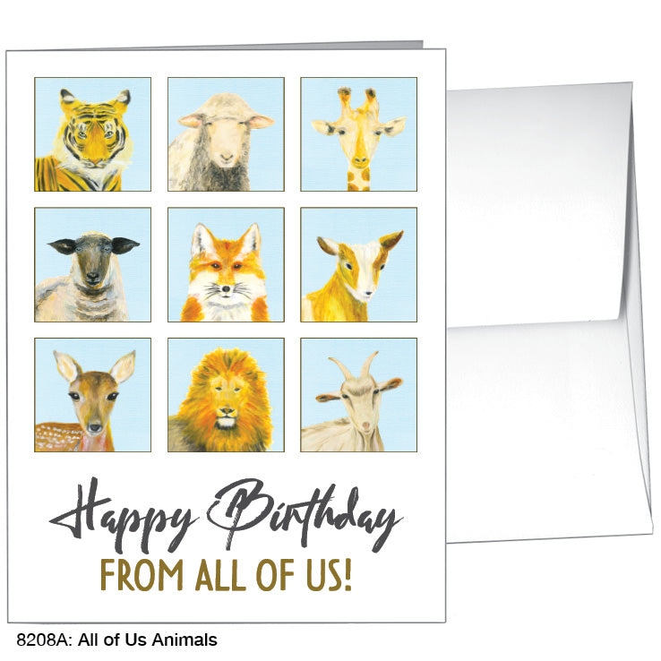 All of Us Animals, Greeting Card (8208A), A2 Card Front, www.printedcanvas.com