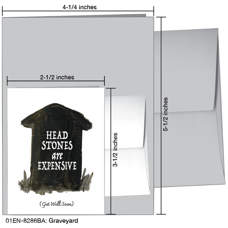 Graveyard, Greeting Card (8286BA), Enclosure Card, www.printedcanvas.com