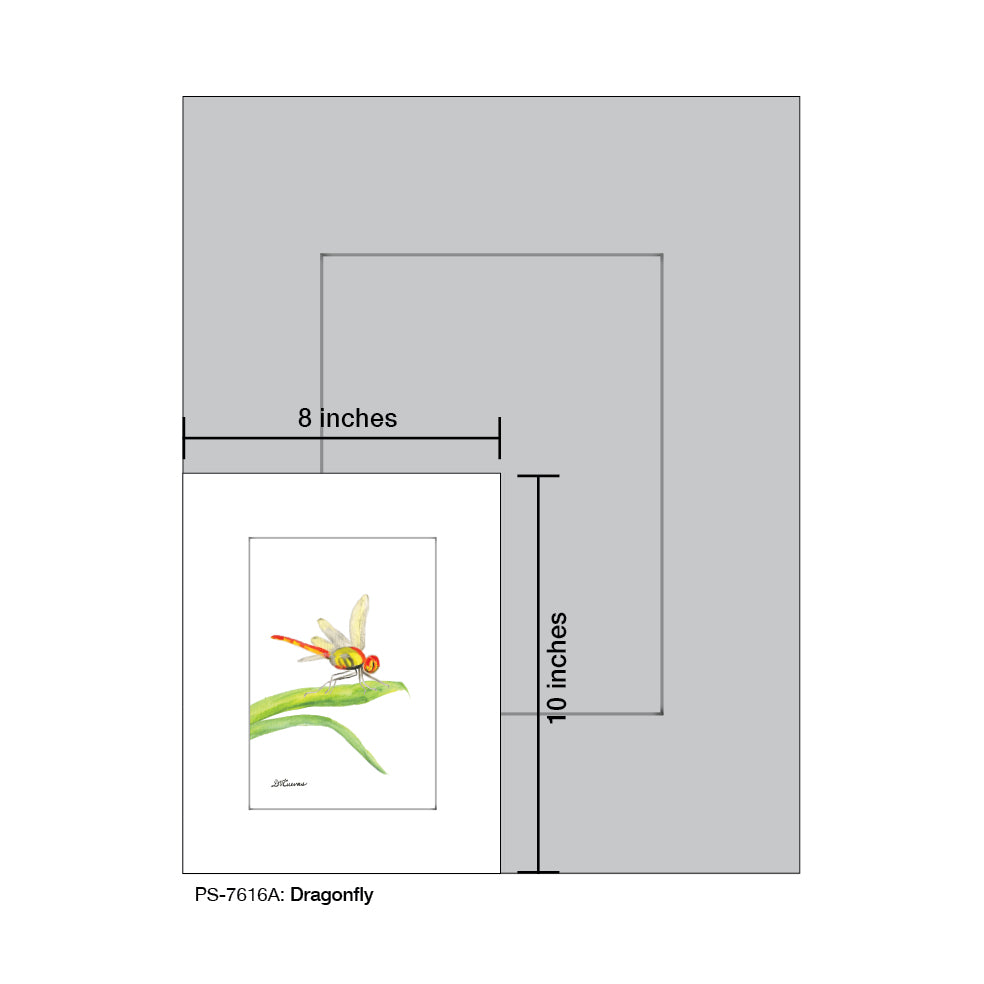 Dragonfly, Print (#7616A), Print Matted, www.printedcanvas.com