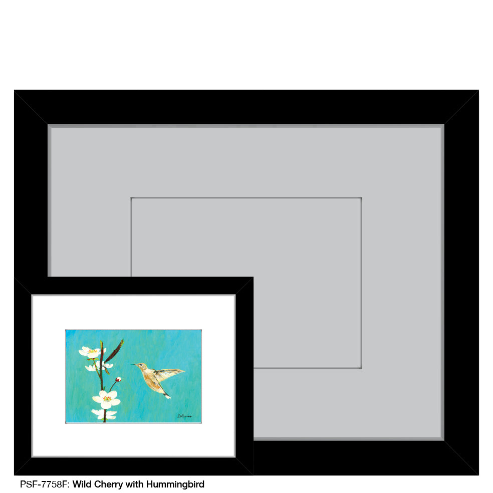 Wild Cherry With Hummingbird, Print (#7758F) - Printed Canvas
