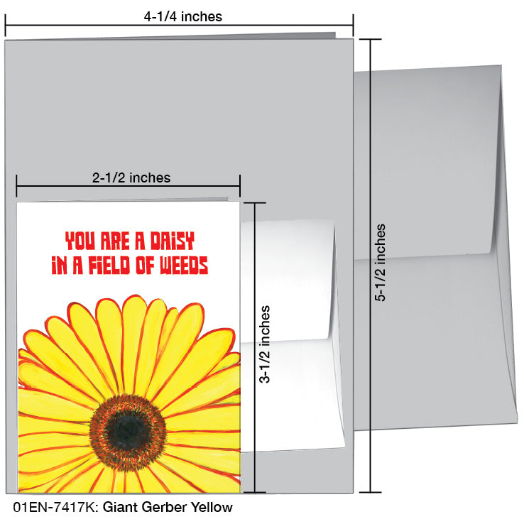 Giant Gerber Yellow, Greeting Card (7417K), Enclosure, printedcanvas.com