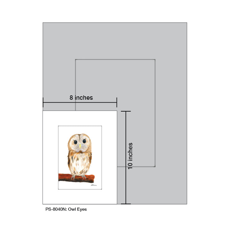 Owl Eyes, Print (#8040N), Print Matted, www.printedcanvas.com