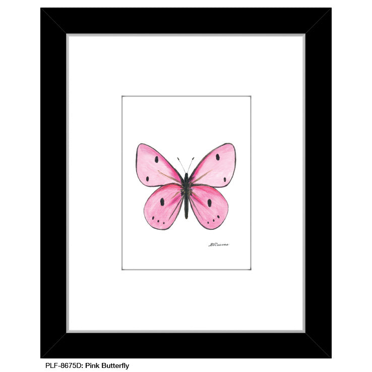 Pink Butterfly, Print (#8675D) - Printed Canvas