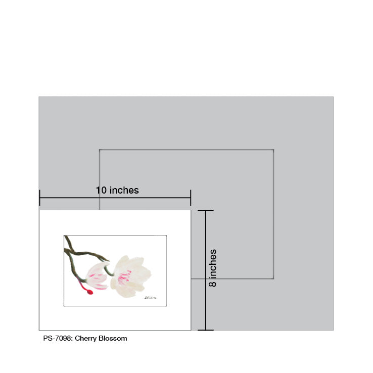 Cherry Blossom, Print (#7098A), Print Matted, www.printedcanvas.com