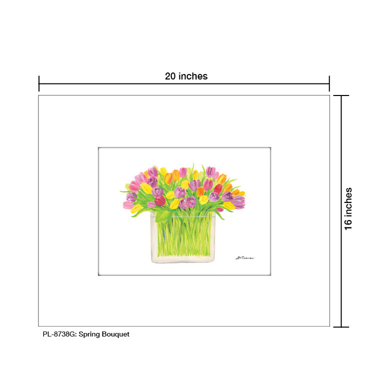 Spring Bouquet, Print (#8738G), Printe Matted, www.printedcanvas.com
