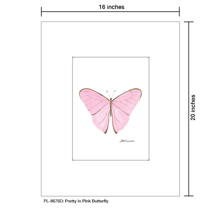 Pretty in Pink Butterfly, Print (#8676D) - Printed Canvas