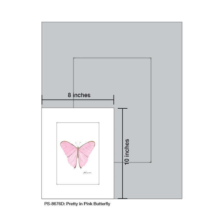 Pretty in Pink Butterfly, Print (#8676D) - Printed Canvas
