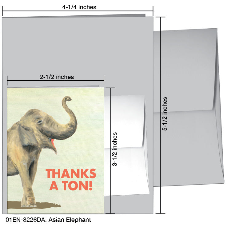 Asian Elephant, Greeting Card (8226DA)