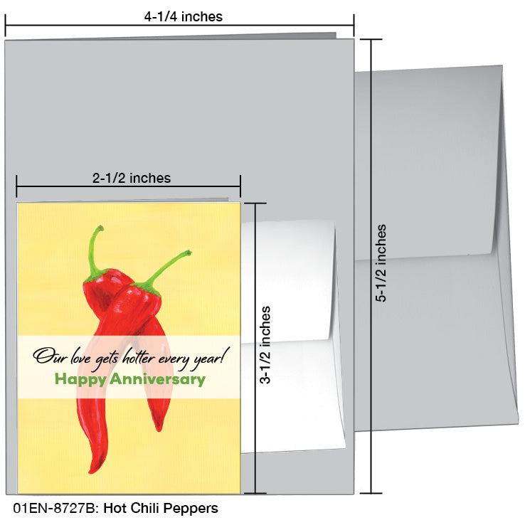 Hot Chili Peppers, Greeting Card (8727B)