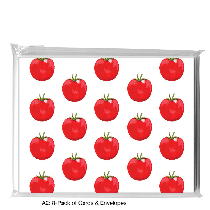 Three Tomatoes, Greeting Card (7566A), A2 8-Pack, printedcanvas.com