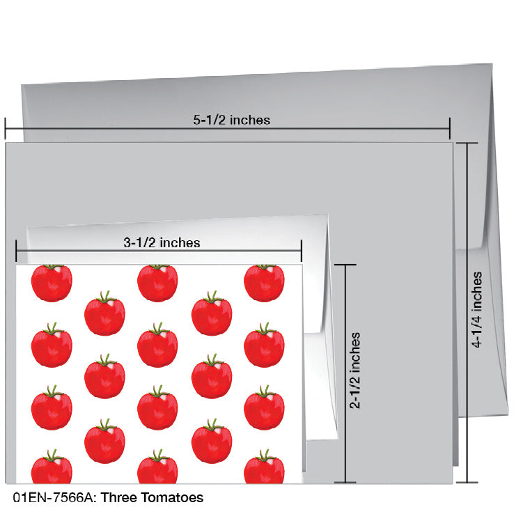 Three Tomatoes, Greeting Card (7566A), Enclosure, printedcanvas.com