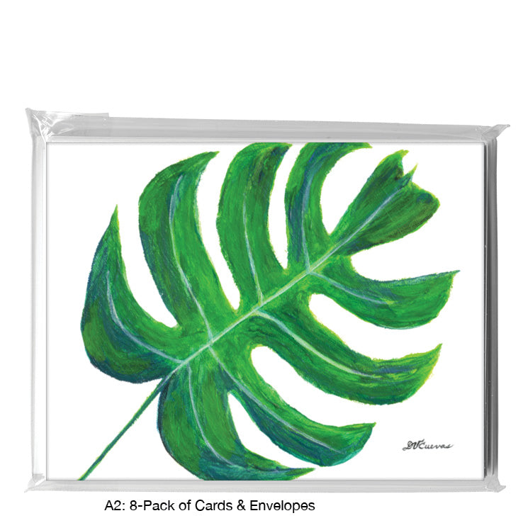 Monstera, Greeting Card (8504A), A2 Card 8-Pack, www.printedcanvas.com