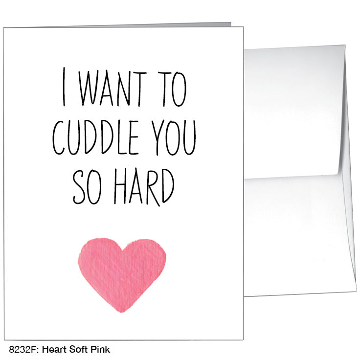 Heart Soft Pink, Greeting Card (8232F), A2, printedcanvas.com
