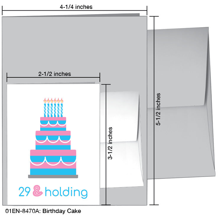 Birthday Cake, Greeting Card (8470A), Enclosure, printedcanvas.com