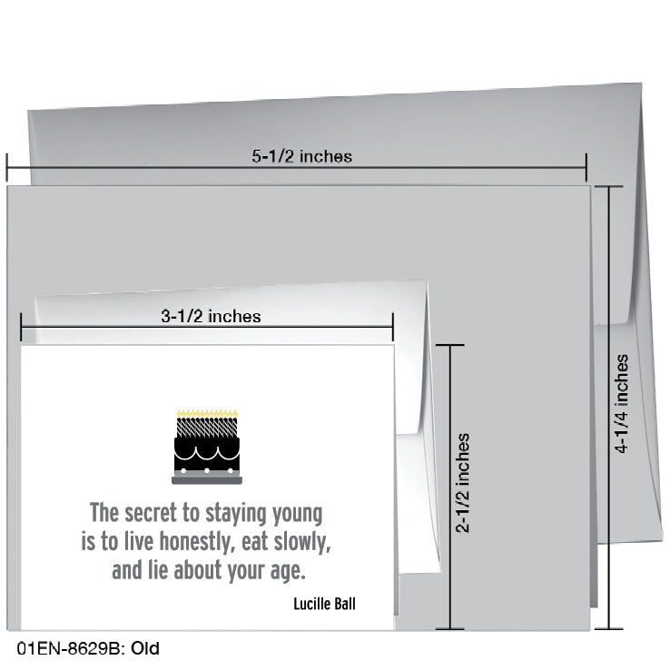 Old, Greeting Card (8629B), Enclosure, www.printedcanvas.com