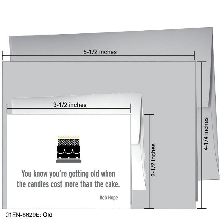 Old, Greeting Card (8629E), Enclosure, www.printedcanvas.com