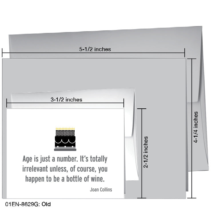 Old, Greeting Card (8629G), Enclosure, www.printedcanvas.com