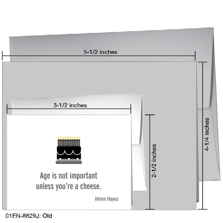 Old, Greeting Card (8629J), Enclosure, www.printedcanvas.com