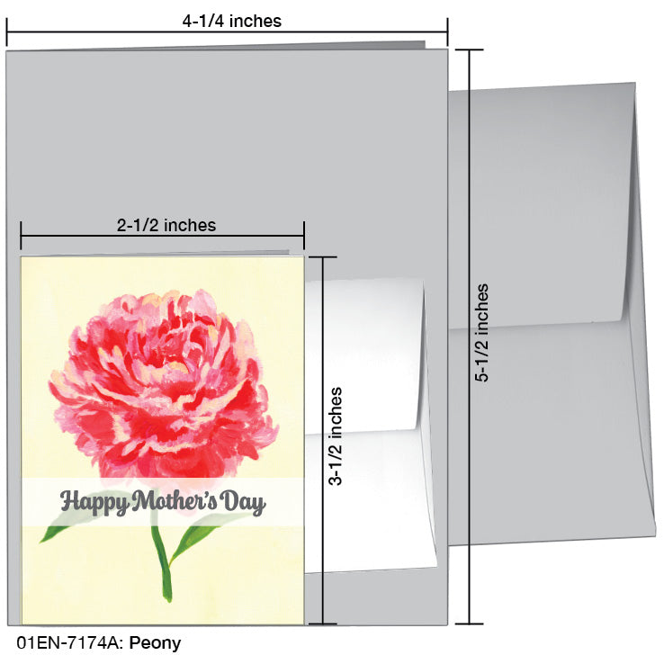 Peony, Greeting Card (7174A), Enclosure, printedcanvas.com